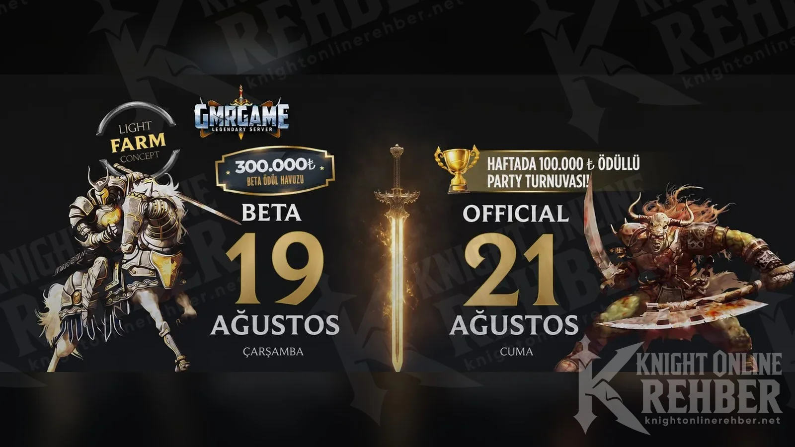 GMRGame açılış ve etkinlik tarihlerini gösteren banner