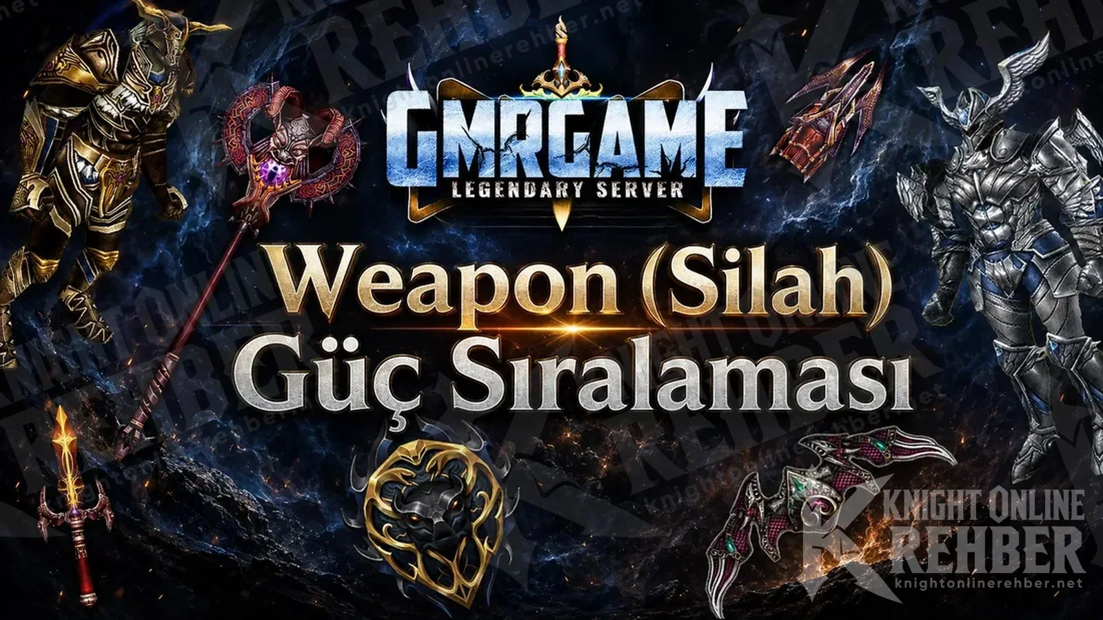 Zırhlı karakterler arasında Weapon (Silah) Güç Sıralaması yazısı